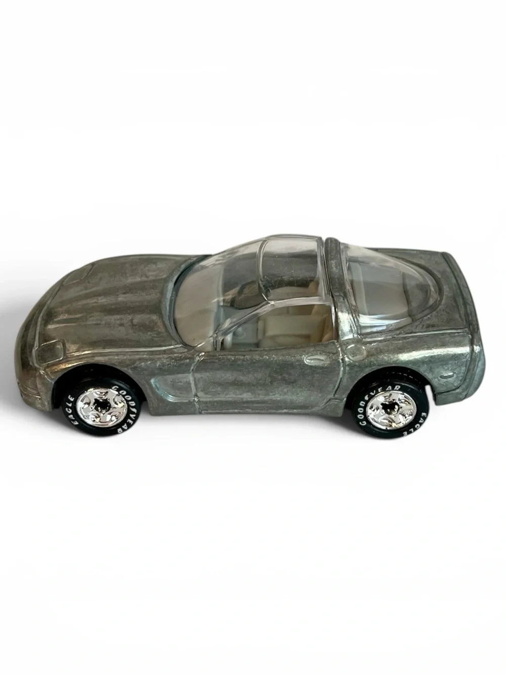 Matchbox ‘97 Chevy Corvette ZAMAC Clear Gray Silver Real Riders
